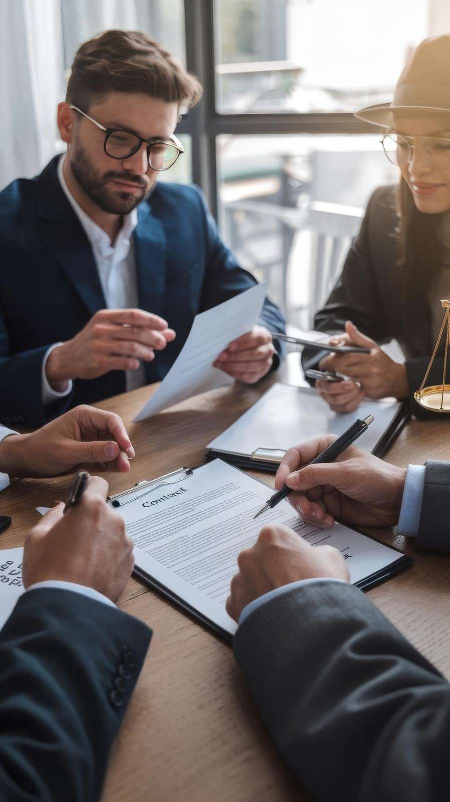 Corporate legal team in meeting